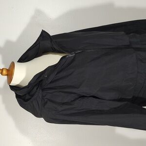 Black Hooded Raincoat Rain Jacket